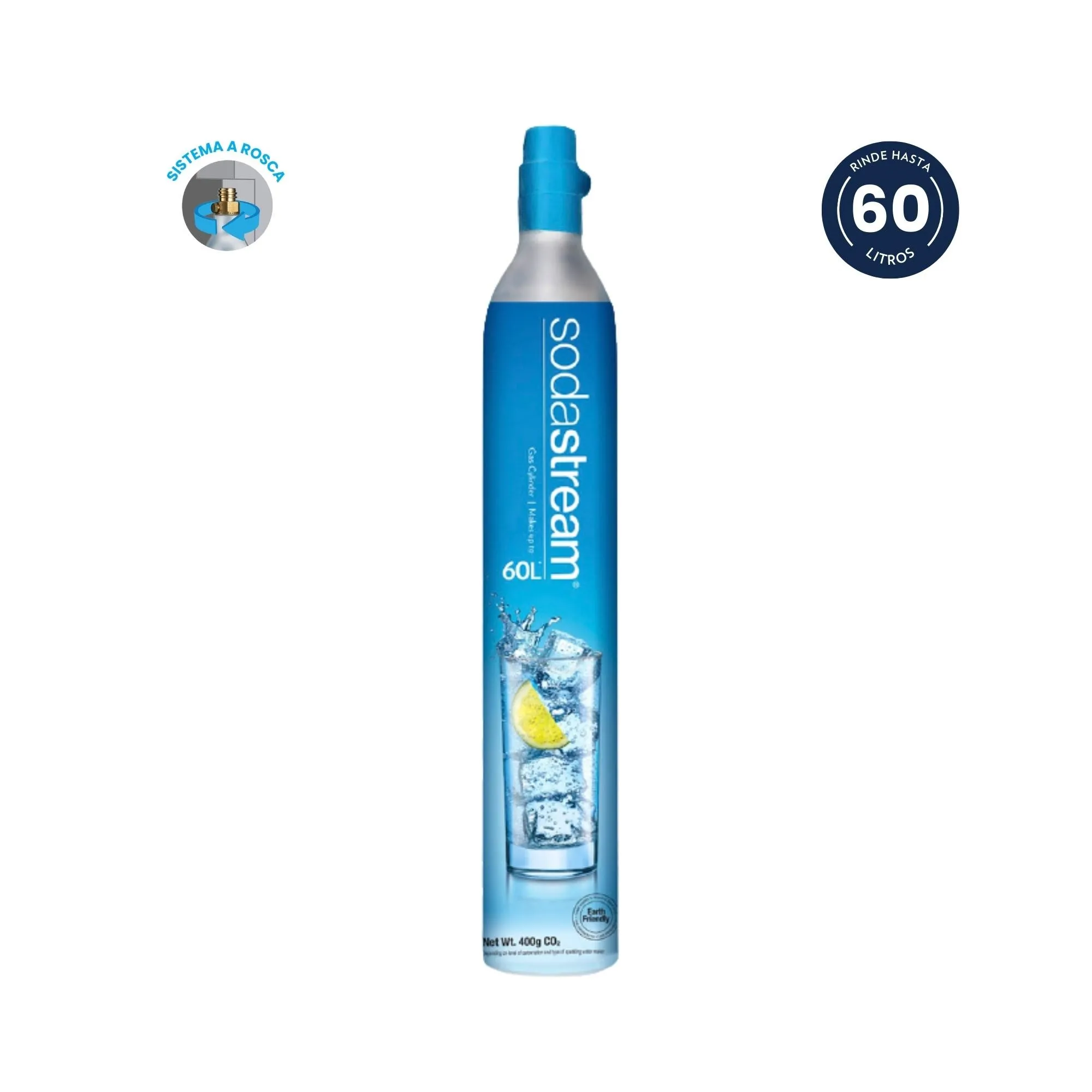 Cilindro Sodastream Devol. Reca Celeste