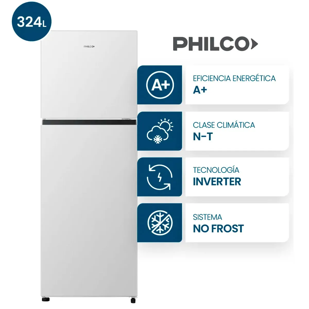 Helad.NF 2F/2P 324 Lts. PHNT324BDI Blanc