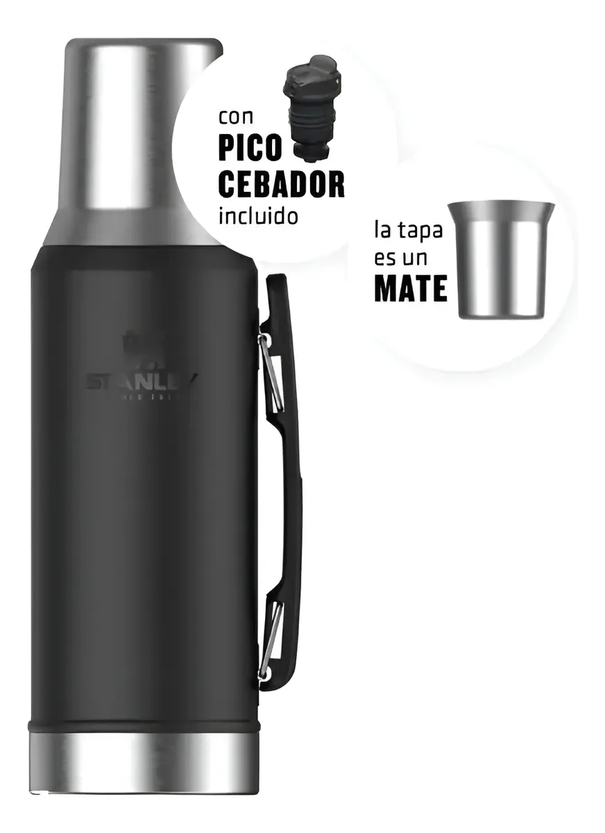 Termo Mate 1,20 Lts. Classic Negro