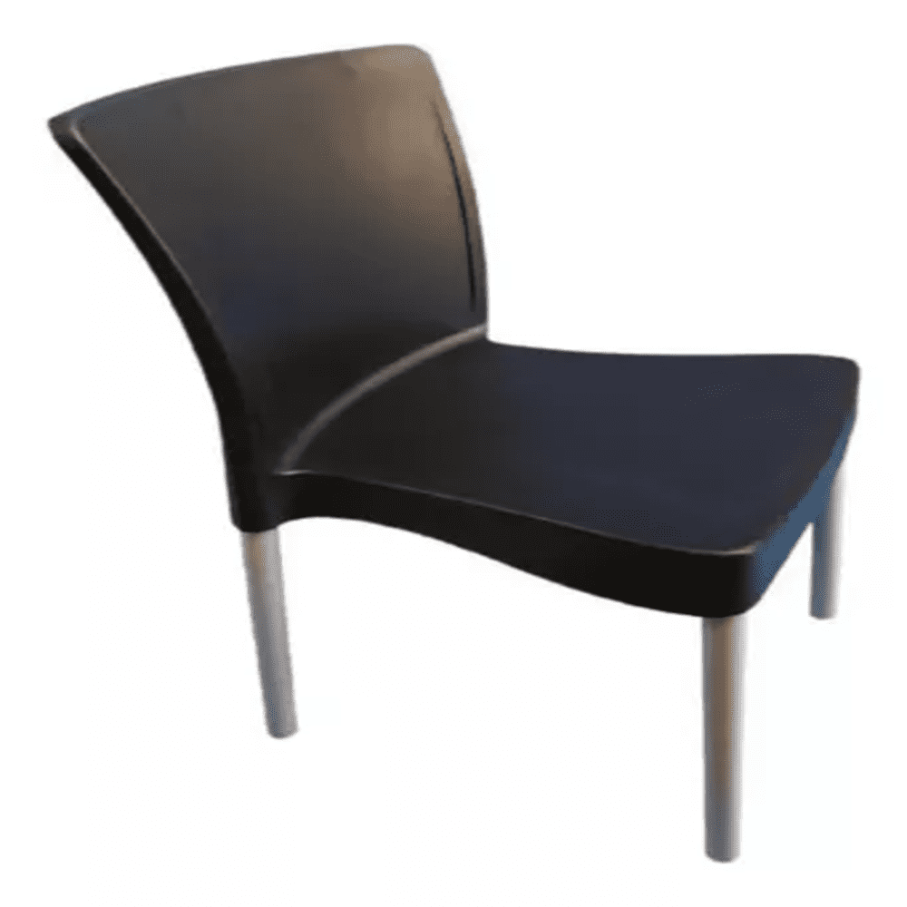 Silla Apilable Aluminio/Negro 11020601