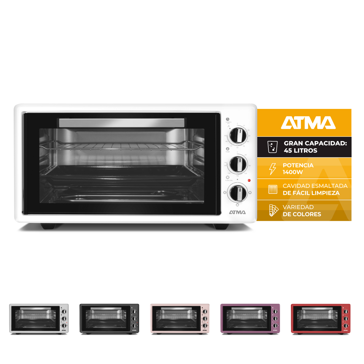 Grill HG AW4523PI 45 Lts. 1400W Blanco