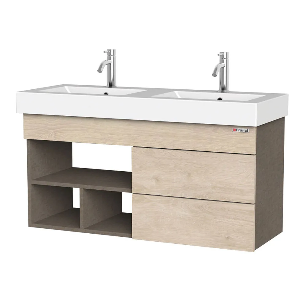 Modulo Torre 5 Estantes/2cajones Wengue