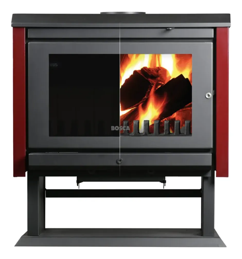 Estufa Leña Gold 800 Black Vison Burdeo
